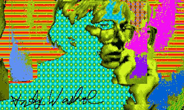 Andy Warhol computer self-portrait